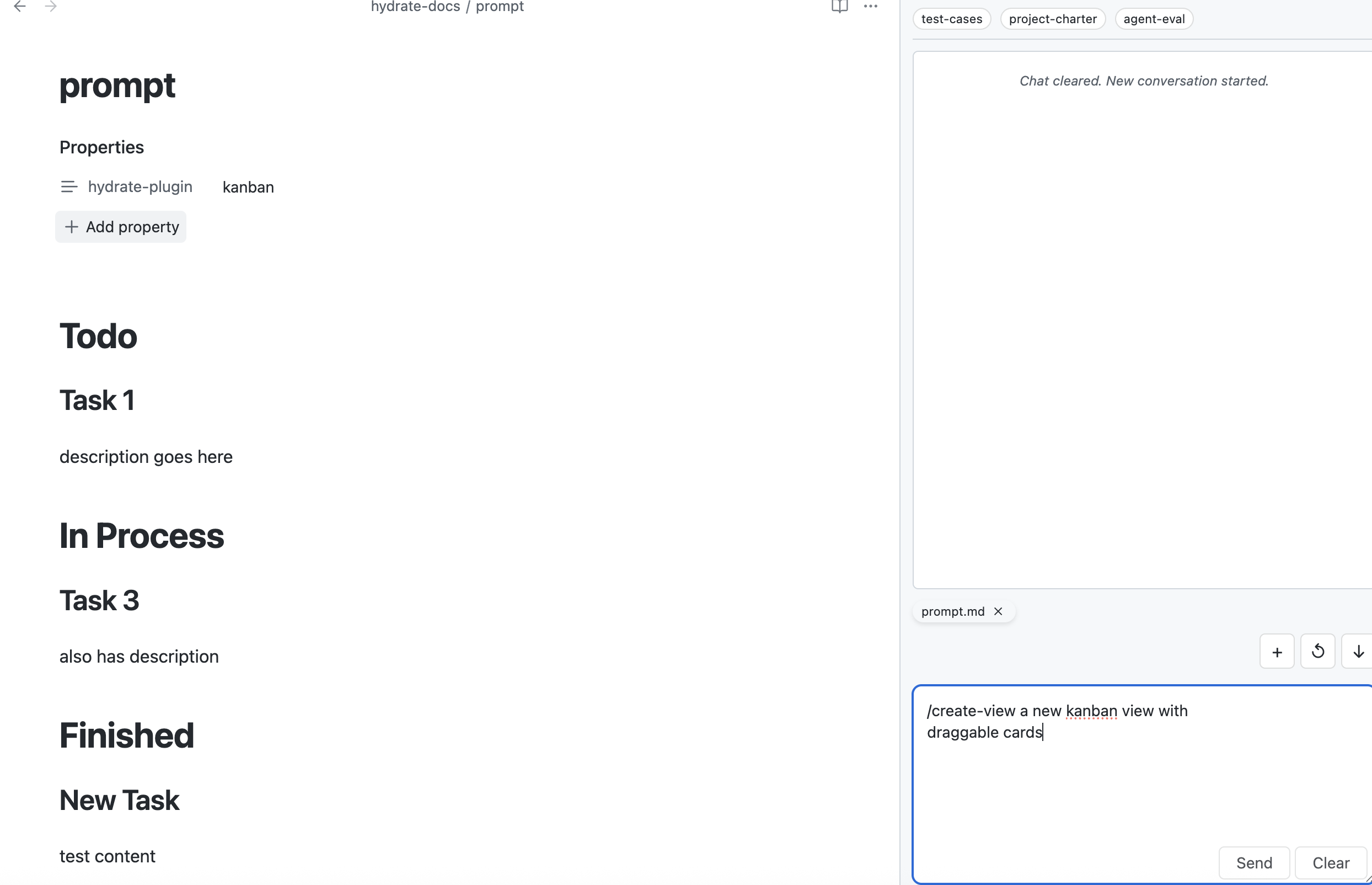 Hydrate create-view command generating a custom React component